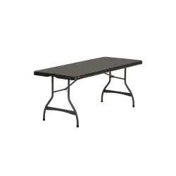 6' Black Folding Table